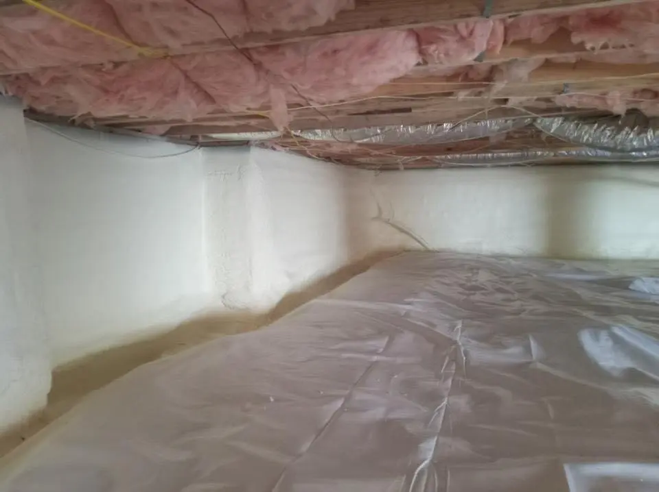 Crawl space encapsulation with closed-cell spray foam for Roof Leak Repair in Columbia Falls